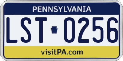 PA license plate LST0256