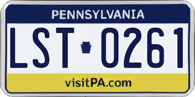 PA license plate LST0261