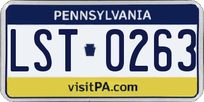 PA license plate LST0263