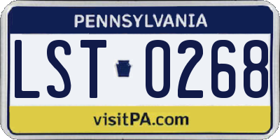 PA license plate LST0268