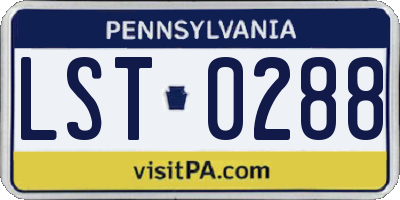 PA license plate LST0288