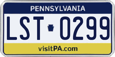 PA license plate LST0299