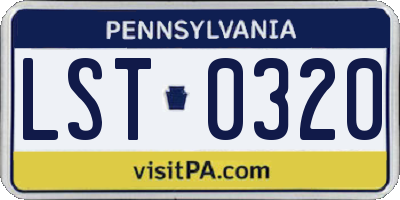 PA license plate LST0320