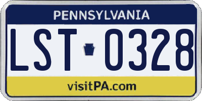 PA license plate LST0328