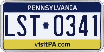 PA license plate LST0341