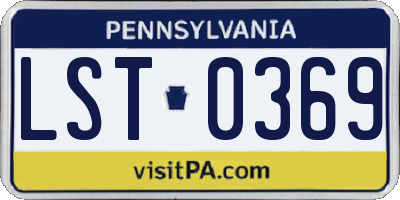 PA license plate LST0369