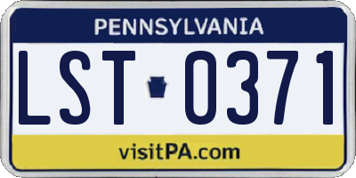 PA license plate LST0371