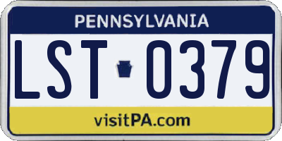 PA license plate LST0379