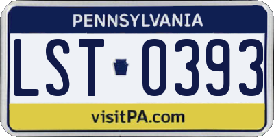 PA license plate LST0393