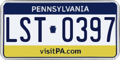 PA license plate LST0397