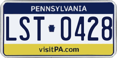 PA license plate LST0428