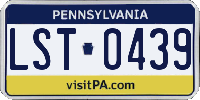 PA license plate LST0439
