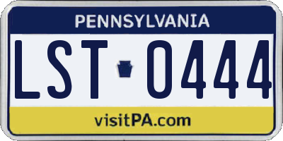PA license plate LST0444