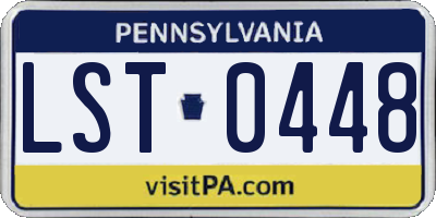 PA license plate LST0448