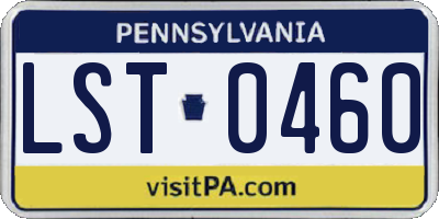 PA license plate LST0460