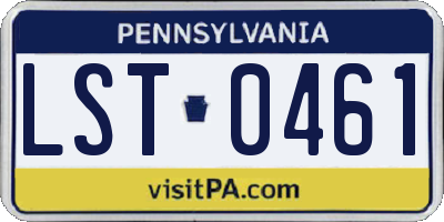 PA license plate LST0461