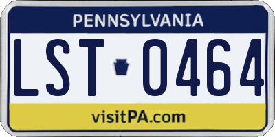 PA license plate LST0464
