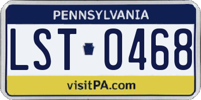 PA license plate LST0468