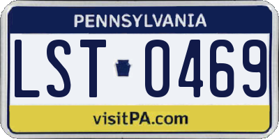 PA license plate LST0469
