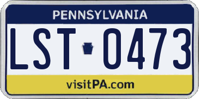 PA license plate LST0473