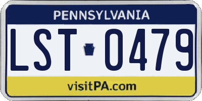 PA license plate LST0479