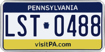 PA license plate LST0488