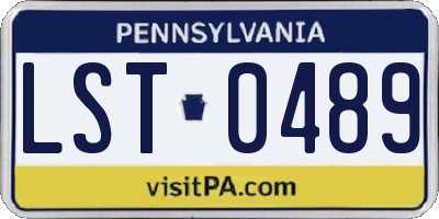 PA license plate LST0489