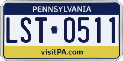 PA license plate LST0511