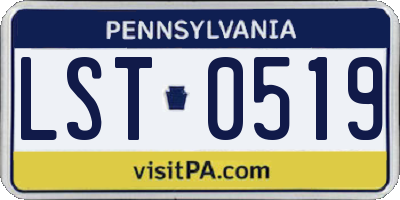 PA license plate LST0519