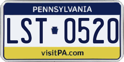 PA license plate LST0520