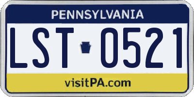 PA license plate LST0521