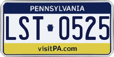 PA license plate LST0525