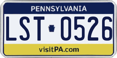 PA license plate LST0526