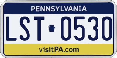 PA license plate LST0530
