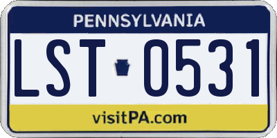 PA license plate LST0531