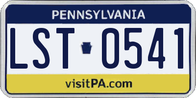 PA license plate LST0541