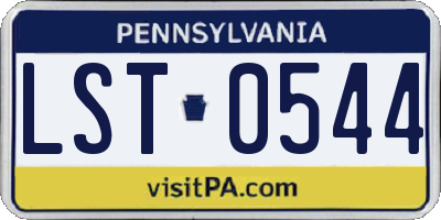 PA license plate LST0544