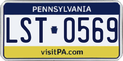 PA license plate LST0569
