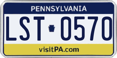 PA license plate LST0570