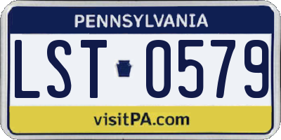 PA license plate LST0579