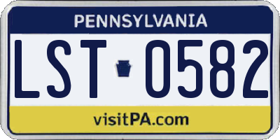 PA license plate LST0582