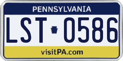 PA license plate LST0586