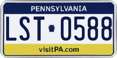 PA license plate LST0588