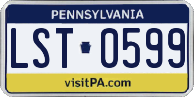 PA license plate LST0599