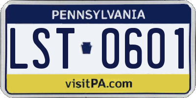 PA license plate LST0601