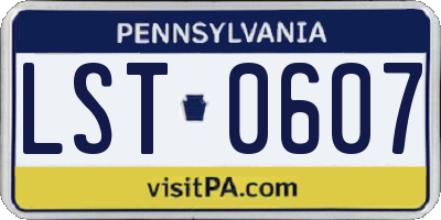 PA license plate LST0607