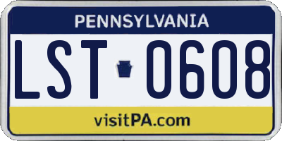 PA license plate LST0608