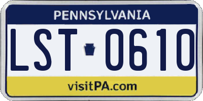 PA license plate LST0610