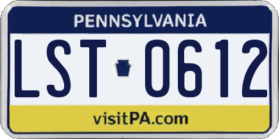 PA license plate LST0612