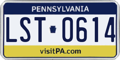 PA license plate LST0614